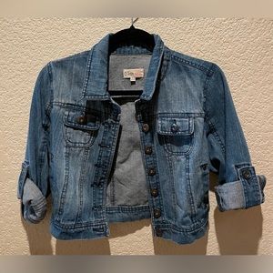 Ci Sonó Youth Jean Crop Jacket Denim Blue Size M